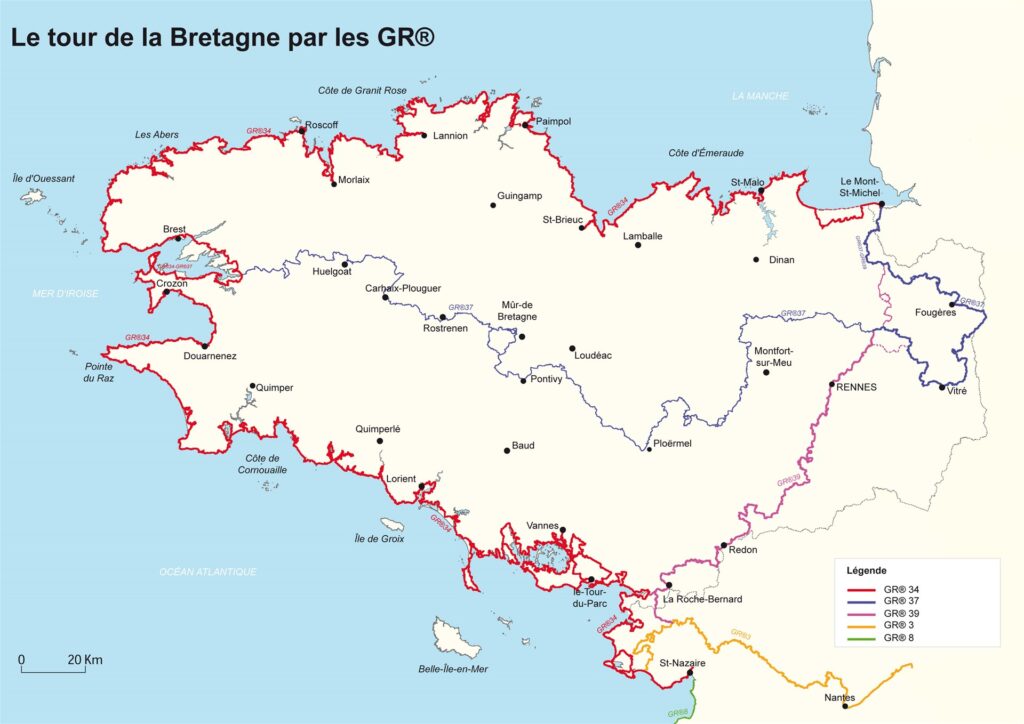 Le tour de la Bretagne par les GR®
